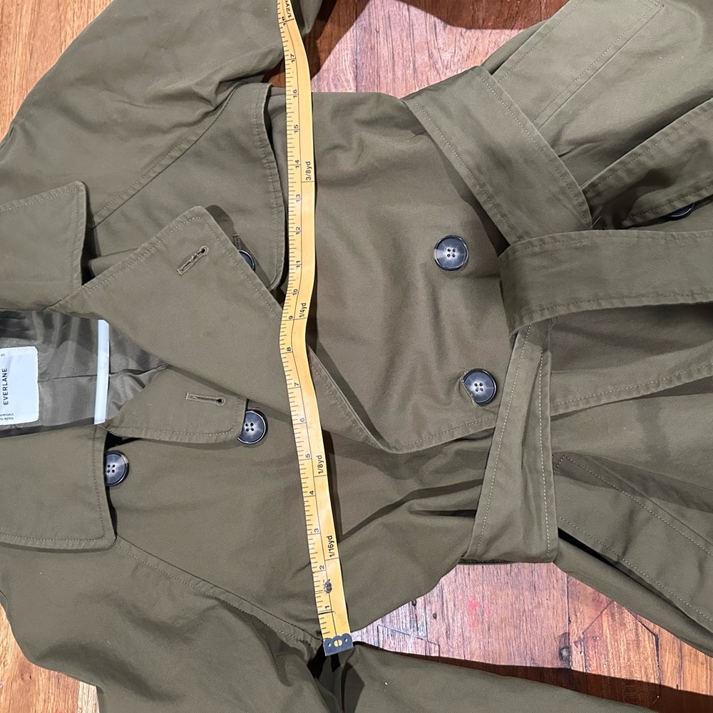 Everlane Khaki Double-Breasted Trench Coat - Picture 5 of 6